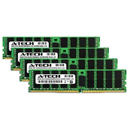 A-Tech 64GB (4X 16GB) RAM HP Z840 DDR4 s用 | DDR4 2400MHz ECC-RDIMM PC4-19200 2Rx4 1.2V 288ピン ECC レジスタードサーバーメモリアップグレードキットの画像