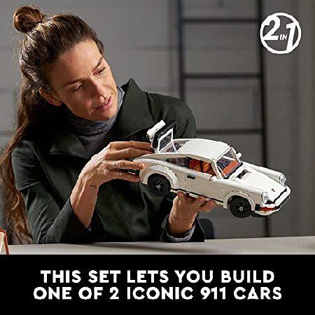 レゴ LEGO Icons Porsche 911 10295 Building Set， Collectible Turbo Targa， 2in1 Porsche Race Car Model Kit for Adults and Teens to Build， Gift Idea_1