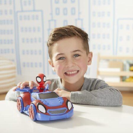 Spidey and His Amazing Friends Marvel Change 'N Go Web-Crawler and Spidey Action Figure， 2-in-1 Vehicle， 4-Inch Figure， for Kids Ages 3 and Up_4