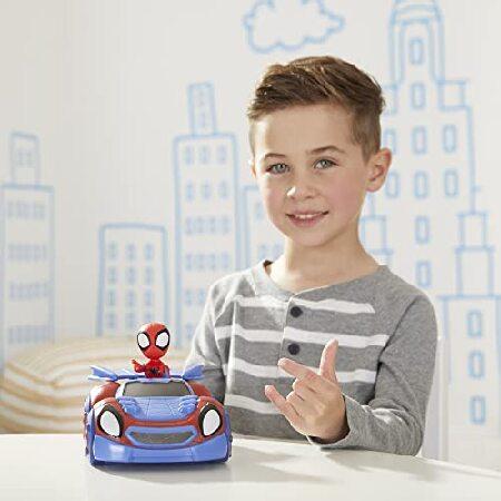 Spidey and His Amazing Friends Marvel Change 'N Go Web-Crawler and Spidey Action Figure， 2-in-1 Vehicle， 4-Inch Figure， for Kids Ages 3 and Up_5