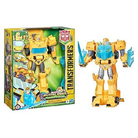 Transformers Toys Bumblebee Cyberverse Adventures Dinobots Unite Roll N’ Change Bumblebee Push-to-Convert Action Figure, 6 and Up, 10-inch, Yellowの画像