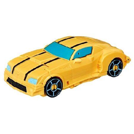 Transformers Toys Bumblebee Cyberverse Adventures Dinobots Unite Roll N’ Change Bumblebee Push-to-Convert Action Figure, 6 and Up, 10-inch, Yellowの画像