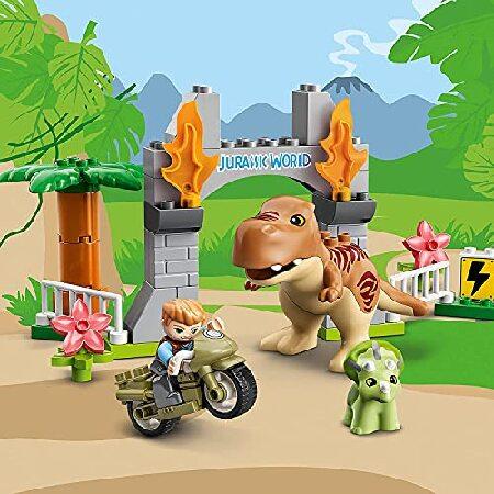 レゴ LEGO DUPLO Jurassic World T. rex and Triceratops Dinosaur Breakout 10939 Building Toy Gift for Young Dinosaur Fans; New 2021 (36 Pieces)_2