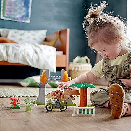 レゴ LEGO DUPLO Jurassic World T. rex and Triceratops Dinosaur Breakout 10939 Building Toy Gift for Young Dinosaur Fans; New 2021 (36 Pieces)_3