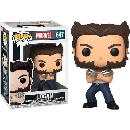 POP Marvel: X-Men 20th Anniversary - Wolverine in Tanktop Funko Pop! Vinyl Figure (Bundled with Compatible Pop Box Protector Case) Multicolor 3.75 incの画像