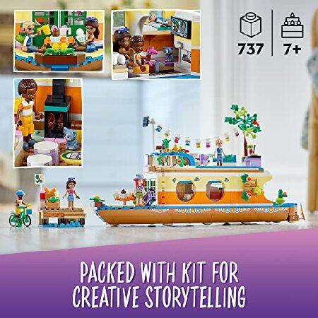 レゴ LEGO Friends Canal Houseboat 41702 Building Kit; Comes with 4 Mini-Dolls Including Mia and 1 Animal Toy; Birthday Gift for Kids Aged 7+ (737 Piec_2