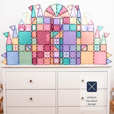 CONNETIX Magnetic Tiles Pastel Creative Pack, 120 Pieces : テクノ