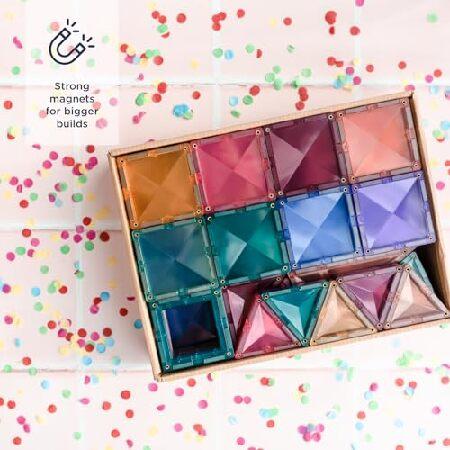 CONNETIX Magnetic Tiles Pastel Creative Pack, 120 Pieces : テクノ