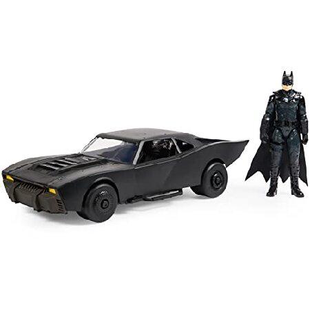 DC Comics Batman Batmobile With 30-cm Figure, The Batman Movie Collectible, Kids' Toys for Boys and Girls Aged 4 and Upの画像