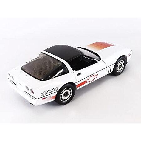 GreenLight 1:18 1988 Chevro＆let Corvette C4 - White with Orange Stripes - Corvette Challenge Race Car 13596 [Shipping from Canada]の画像