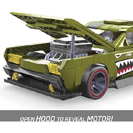MATTEL - Mega Hot Wheels Muscle Bound Building Set with 622 Pieces, Authentic Details, Features and Easter Eggs, Collector Gift Set for Adult Builders