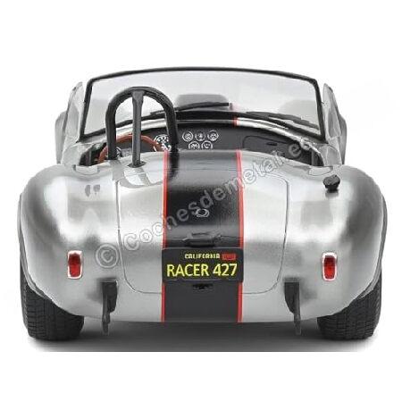 solido S1804907 1:18 1965 Shelby Cobra 427 MkII-カスタム シルバー コレクタブルミニチュアカー_3