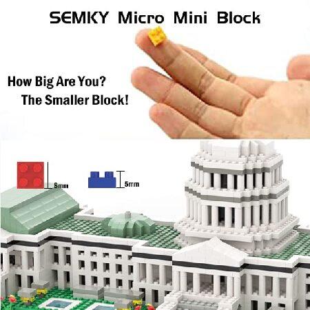 SEMKY マイクロミニブロック 亜米利加立法機関議事堂の隠れないなランドマークモデルセット (2888平和条約) - お子さんと成年者の目的の組み上げる手あそび差し上げ物