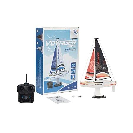 PLAYSTEAM ボイジャー 280 2.4GHz RC モーター駆動 ヨット レッド - 高