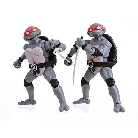 The Loyal Subjects TMNTバトルダメージコミックラインアート 4パック BST AXN 5インチ アクションフィギュアセット_4
