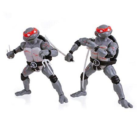 The Loyal Subjects TMNTバトルダメージコミックラインアート 4パック BST AXN 5インチ アクションフィギュアセット_5