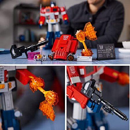 レゴ LEGO Icons Optimus Prime 10302 Transformers Figure Set， Collectible Transforming 2-in-1 Robot and Truck Model Building Kit for Adults， Perfect fo_3