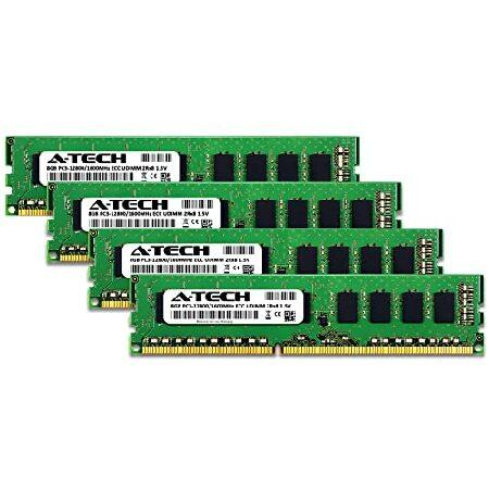 A-Tech 32GB キット (4x8GB) メモリー RAM HP ProLiant DL120 G7 - DDR3 1600MHz PC3-12800 ECC アンバッファード UDIMM 2Rx8 1.5V - サーバー_1