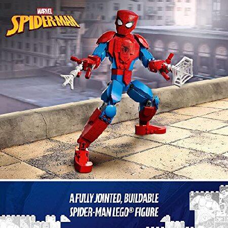 LEGO Marvel Spider-Man Building Toy， Fully Articulated Action Figure， Superhero Movie Set with Web Elements， Gift for Grandchildren， Collectible Model_1