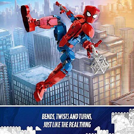 LEGO Marvel Spider-Man Building Toy， Fully Articulated Action Figure， Superhero Movie Set with Web Elements， Gift for Grandchildren， Collectible Model_2