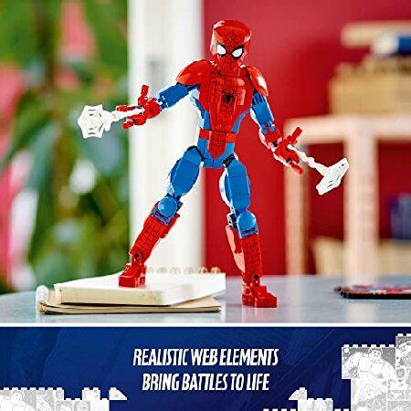 LEGO Marvel Spider-Man Building Toy， Fully Articulated Action Figure， Superhero Movie Set with Web Elements， Gift for Grandchildren， Collectible Model_3