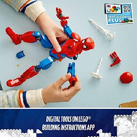 LEGO Marvel Spider-Man Building Toy， Fully Articulated Action Figure， Superhero Movie Set with Web Elements， Gift for Grandchildren， Collectible Model_4