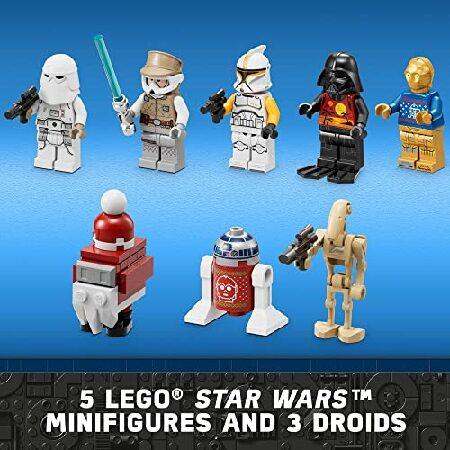 レゴ LEGO Star Wars 2022 Advent Calendar 75340 Building Toy Set for Kids， Boys and Girls， Ages 6+， 8 Characters and 16 Mini Builds (329 Pieces)_3