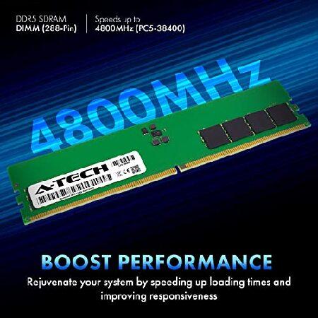 A-Tech 32GB RAM 交換用 CT2K32G48C40U5 | DDR5 4800MHz PC5-38400 CL40 UDIMM 2Rx8 1.1V 非ECC DIMM 288ピン デスクトップメモリモジュールの画像