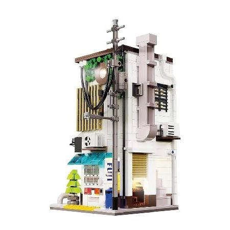 ゼネラルジムの日本製蒸しお団子ハウス組み立てセット - 1108ピース 2階建てモジュラーデザイン USB照明 屋外座席＆ディスプレイ - 大手レンガビルブランドに対_1
