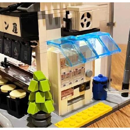 ゼネラルジムの日本製蒸しお団子ハウス組み立てセット - 1108ピース 2階建てモジュラーデザイン USB照明 屋外座席＆ディスプレイ - 大手レンガビルブランドに対_5