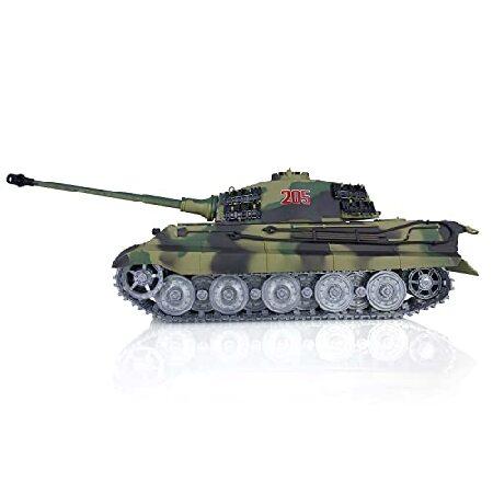 プロエディション ヘングロング 1/16 Tk7.0 キングタイガー 2 RCタンク メタルトラック ホイール モーターバレル 格納式 BBエアソフト 360 砲塔_2