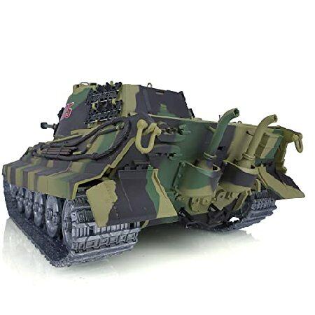 プロエディション ヘングロング 1/16 Tk7.0 キングタイガー 2 RCタンク メタルトラック ホイール モーターバレル 格納式 BBエアソフト 360 砲塔_3