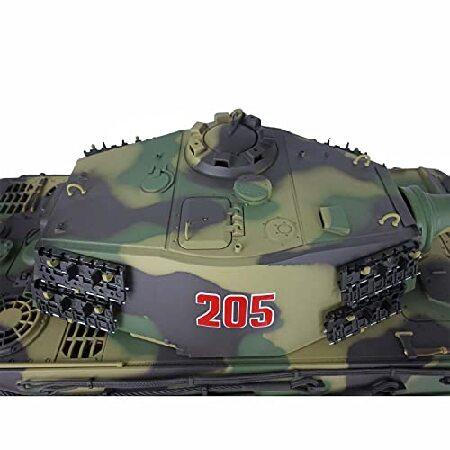 プロエディション ヘングロング 1/16 Tk7.0 キングタイガー 2 RCタンク メタルトラック ホイール モーターバレル 格納式 BBエアソフト 360 砲塔_5