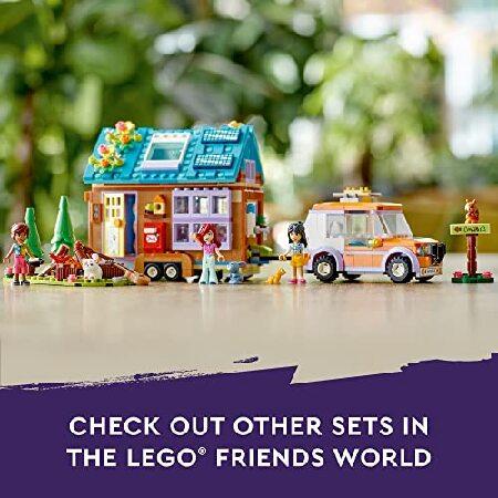 レゴ LEGO Friends Mobile Tiny House 41735， Forest Camping Dollhouse Pretend Play Set with Toy Car to Enjoy The Great Outdoors， Includes Leo ＆ Liann F_4