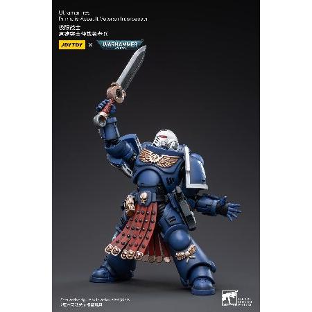 BLOOMAGE JOYTOY (北京) TECH ウォーハンマー 40k:ウルトラマリン プリマリス アサルト獣医 インターセザー 1:18スケール アクションフィギュア_1