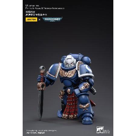 BLOOMAGE JOYTOY (北京) TECH ウォーハンマー 40k:ウルトラマリン プリマリス アサルト獣医 インターセザー 1:18スケール アクションフィギュア_4
