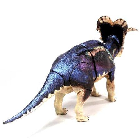 中生代の獣:メドゥサケラトプス ロキイ (ファンズチョイス) - 1/18スケール 恐竜 アクションフィギュア -12インチ 関節式 コレクター用ミニチュア、手描き_3