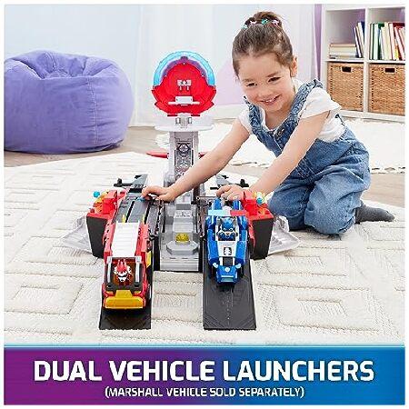 PAW Patrol: The Mighty Movie, Aircraft Carrier HQ, with Chase Action Figure and Mighty Pups Cruiser, Kids Toys for Boys ＆ Girls 3+の画像