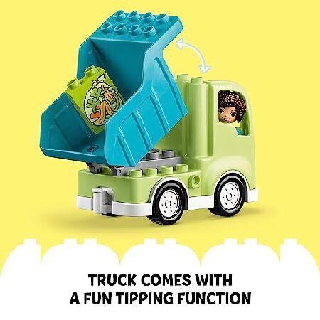 レゴ LEGO DUPLO Town Recycling Truck 10987 Building Toy Set， Learn Through Play with This STEM Creative Birthday Gift for Toddlers， Boys， Girls Ages 2