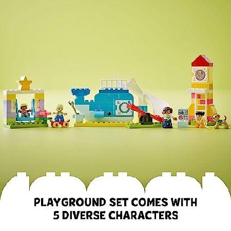 レゴ LEGO DUPLO Town Dream Playground 10991 Building Toy Set for Toddlers， Boys and Girls， Hands-on STEM Learning About Letters and Numbers Through Im