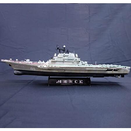 FMOCHANGMDP Aircraft Carrier 3D Puzzles Plastic Model Kits， 1/700 Scale USSR Minsk Aircraft Carrier Model， Adult Toys and Gift， 38.7cm_2