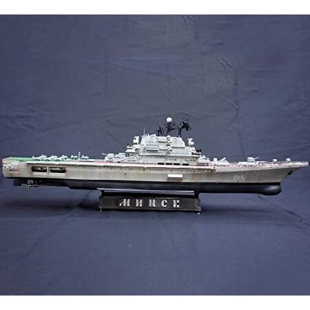 FMOCHANGMDP Aircraft Carrier 3D Puzzles Plastic Model Kits， 1/700 Scale USSR Minsk Aircraft Carrier Model， Adult Toys and Gift， 38.7cm_3