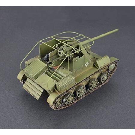 FMOCHANGMDP Tank 3D Puzzles Plastic Model Kits， 1/35 Scale Romanian T-60 TACAM Model， Adult Toys and Gift， 6.2 x 2.7Inchs_4