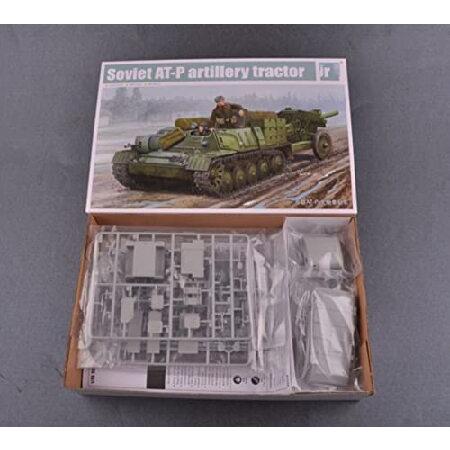 FMOCHANGMDP Tank 3D Puzzles Plastic Model Kits， 1/35 Scale Soviet at-P Artillery Tractor Model， Adult Toys and Gift， 5.1 x 2.9Inchs_5