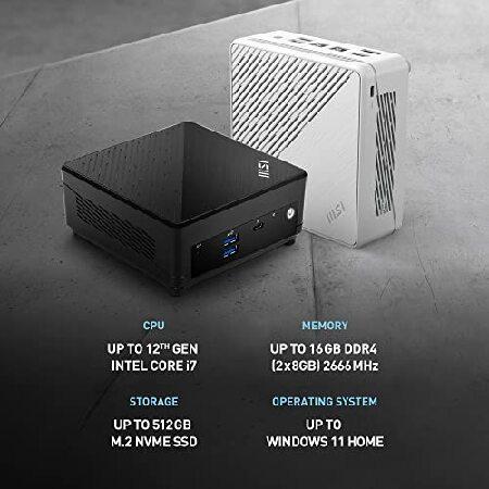 MSI Cubi 5 12M, 0.7L Mini PC, Intel Core i5-1235U, WiFi 6, BT 5.2, Duel LAN, Thunderbolt Type C, Black, Non-OS (12M-015BUS): Cubi 5 (BLK)の画像