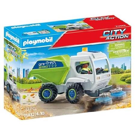 PLAYMOBIL City Action 71432 Sweeper, City Cleaning, Rotating Sweeping Brushes, Toy for Children from 4 Yearsの画像