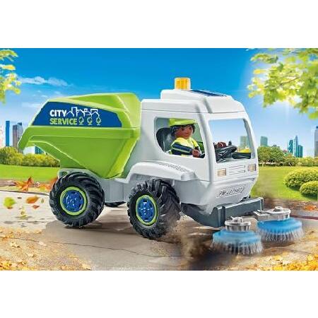 PLAYMOBIL City Action 71432 Sweeper, City Cleaning, Rotating Sweeping Brushes, Toy for Children from 4 Yearsの画像