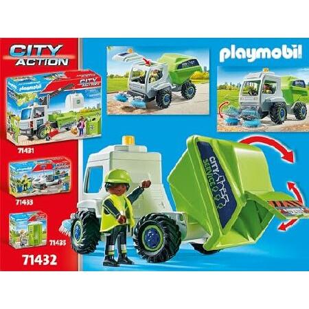 PLAYMOBIL City Action 71432 Sweeper, City Cleaning, Rotating Sweeping Brushes, Toy for Children from 4 Yearsの画像