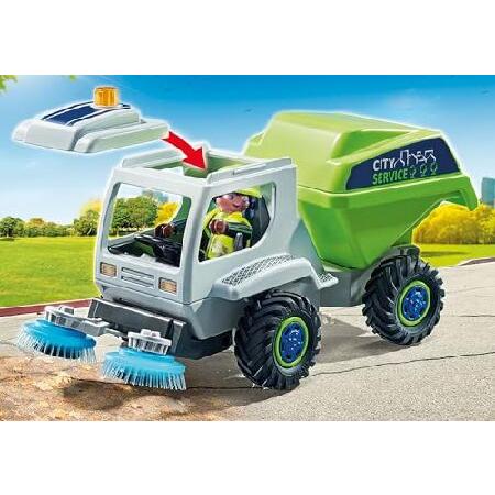 PLAYMOBIL City Action 71432 Sweeper, City Cleaning, Rotating Sweeping Brushes, Toy for Children from 4 Yearsの画像