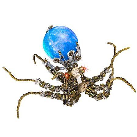 Metalkitor 3D Metal Puzzle Model Kit - Mechanical Octopus Bracket Jigsaw Puzzle with 2400 PCS - Perfect DIY Gift for Adults - Retro Steampunk Style (O_1